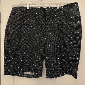 Talbots, 22W, Black with teal dot shorts